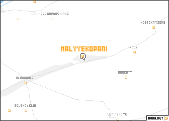 map of Malyye Kopani