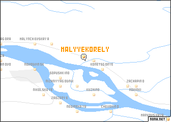 map of Malyye Korely