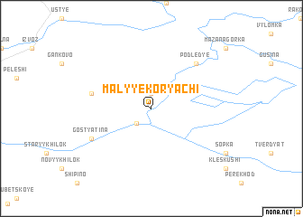 map of Malyye Koryachi