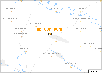 map of Malyye Krynki