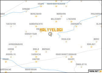map of Malyye Logi