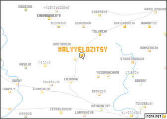 map of Malyye Lozitsy