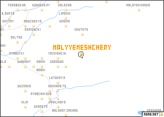 map of Malyye Meshchery