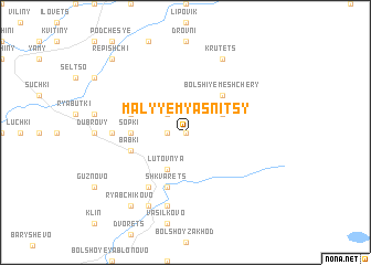map of Malyye Myasnitsy