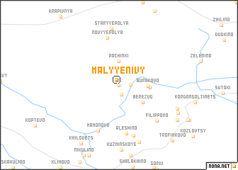 map of Malyye Nivy