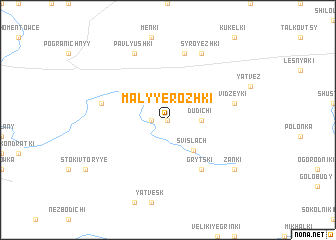 map of Malyye Rozhki