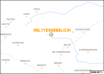 map of Malyye Shabalichi
