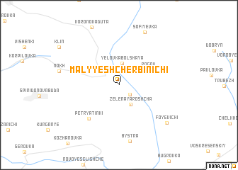 map of Malyye Shcherbinichi