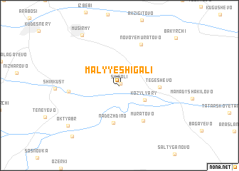 map of Malyye Shigali