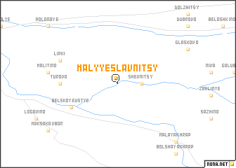 map of Malyye Slavnitsy