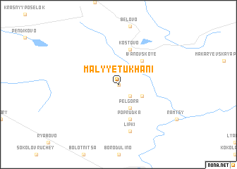 map of Malyye Tukhani