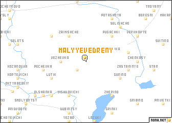 map of Malyye Vedrëny