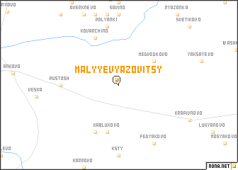 map of Malyye Vyazovitsy