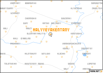 map of Malyye Yakentany