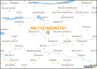 map of Malyye Yaskovitsy