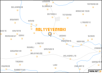 map of Malyye Yermaki