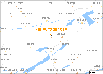 map of Malyye Zamosty