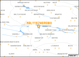 map of Malyye Zherebki