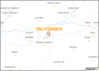 map of Malyy Gondyr\