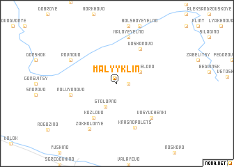 map of Malyy Klin