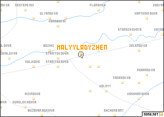 map of Malyy Ladyzhen