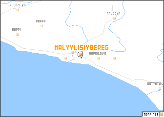 map of Malyy Lisiy Bereg