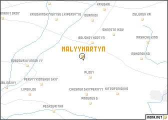 map of Malyy Martyn