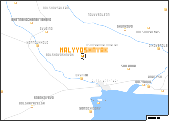 map of Malyy Oshnyak