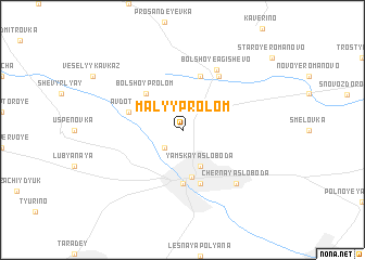 map of Malyy Prolom