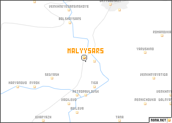 map of Malyy Sars