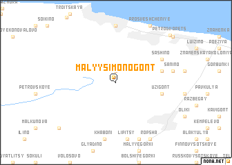map of Malyy Simonogont