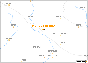 map of Malyy Talmaz