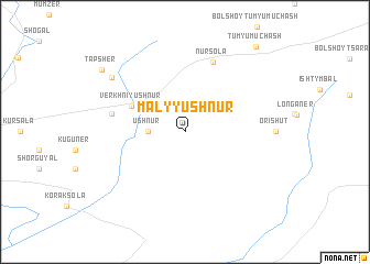 map of Malyy Ushnur