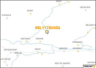 map of Malyy Zakhod