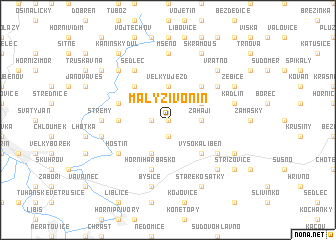 map of Malý Živonín