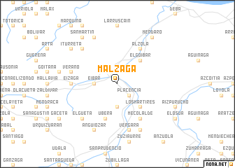 map of Málzaga