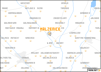 map of Malženice