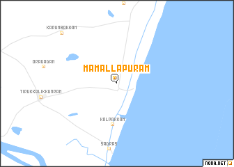 map of Māmallapuram