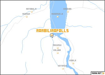 map of Mambilima Falls