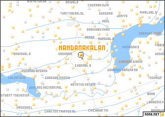 map of Mamdāna Kalān