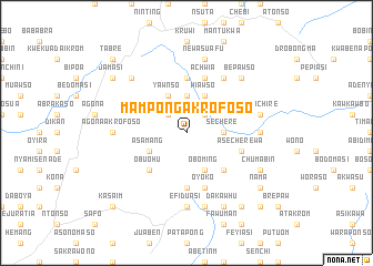 map of Mampong Akrofoso