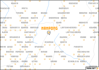 map of Mampong