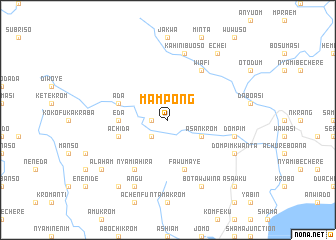 map of Mampong