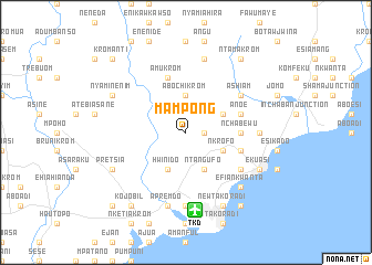 map of Mampong