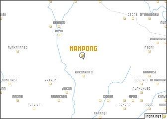 map of Mampong