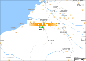 map of Manaculil-Timako