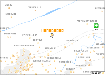 map of Manada Gap