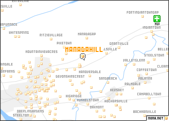 map of Manadahill