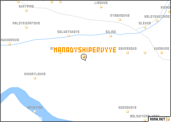 map of Manadyshi Pervyye