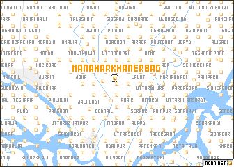 map of Manahar Khānerbāg